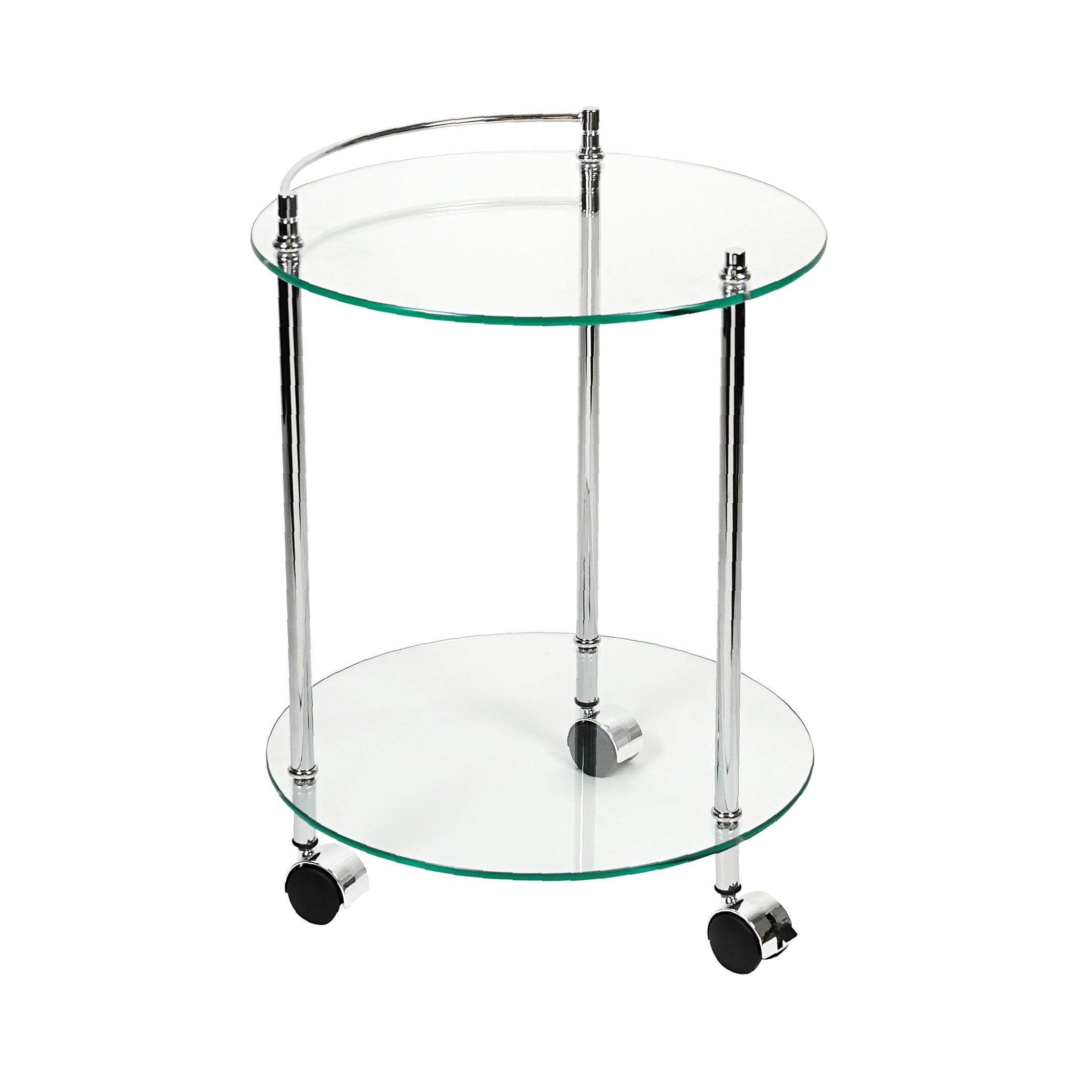 Willis Frameless Silver Bar Cart