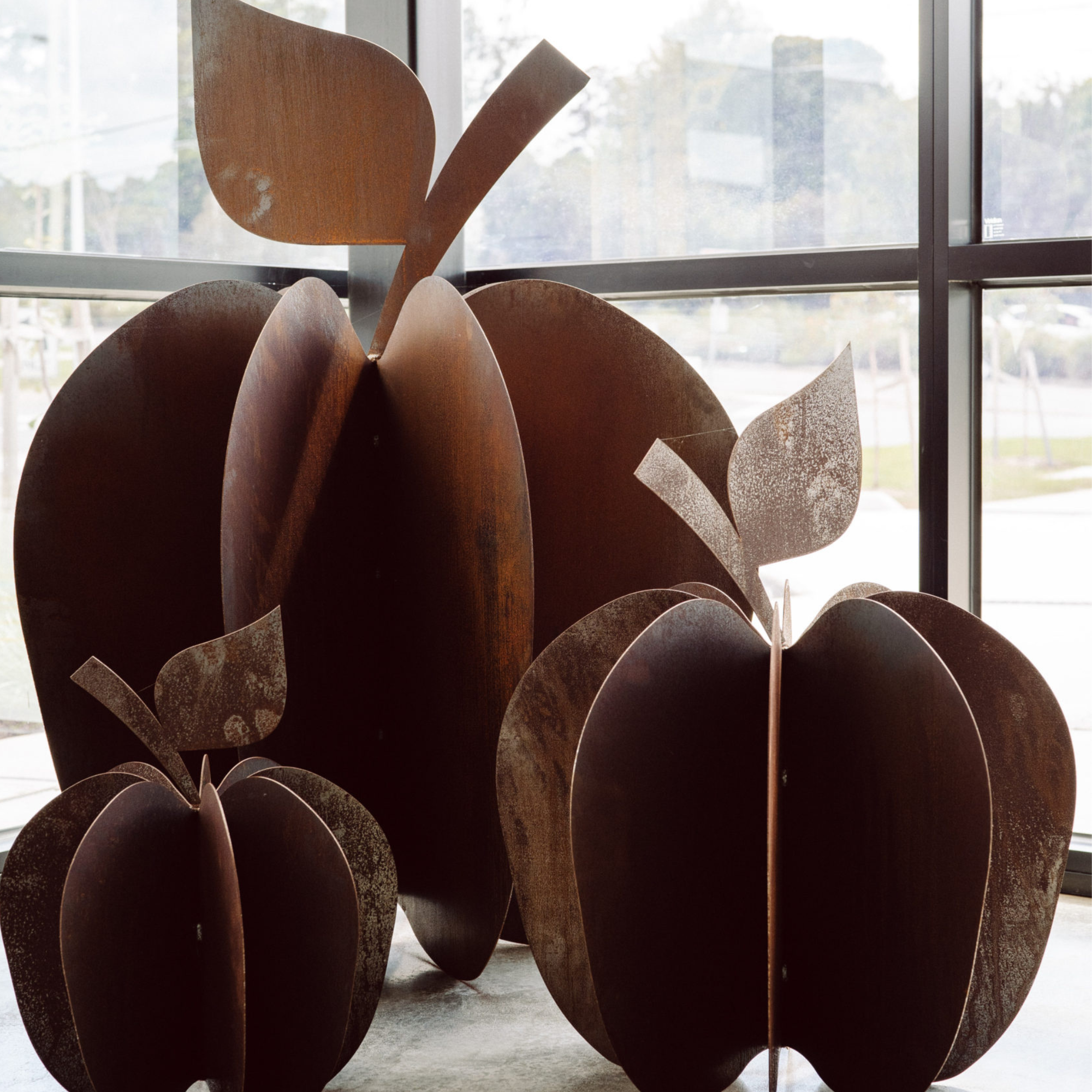 Rustic Apple Sculpture