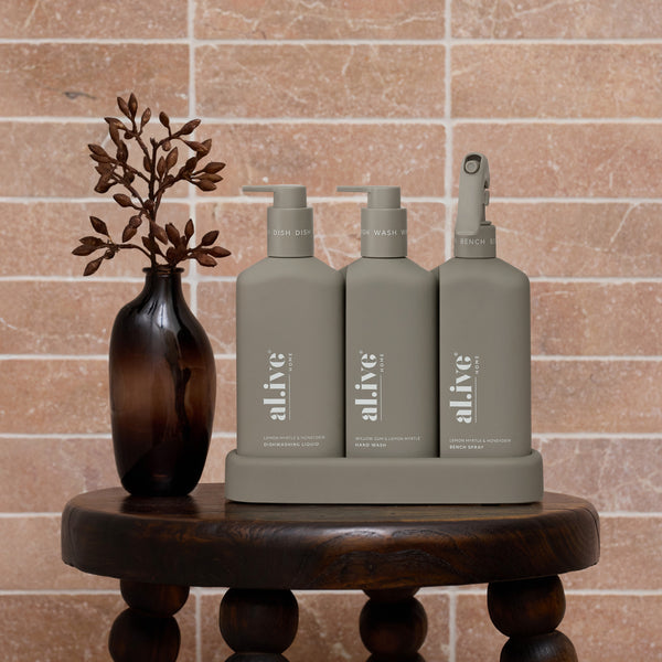 Kitchen Trio - Dishwashing Liquid, Hand Wash & Bench Spray Willow Gum & Lemon Myrtle