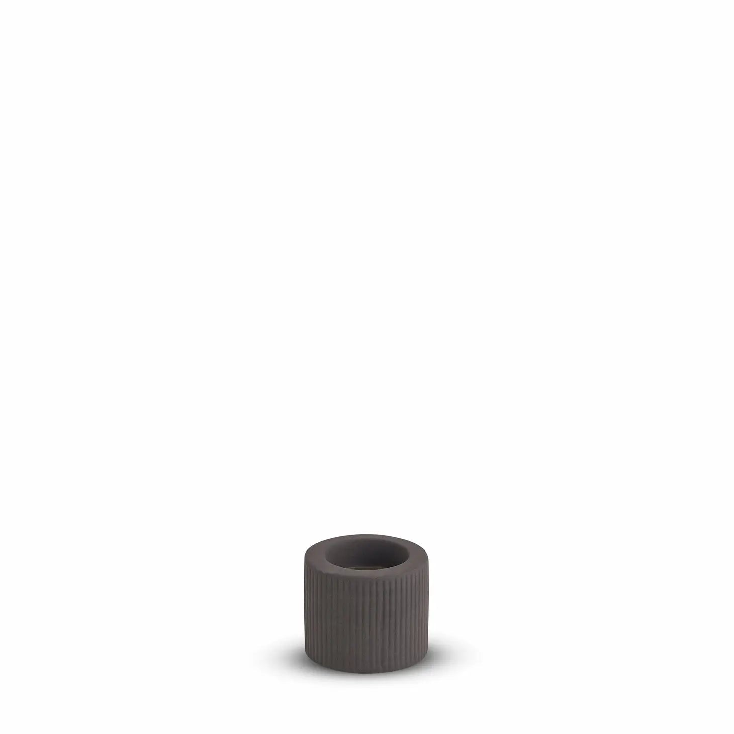 Ribbed Infinity Candle Holder Charcoal