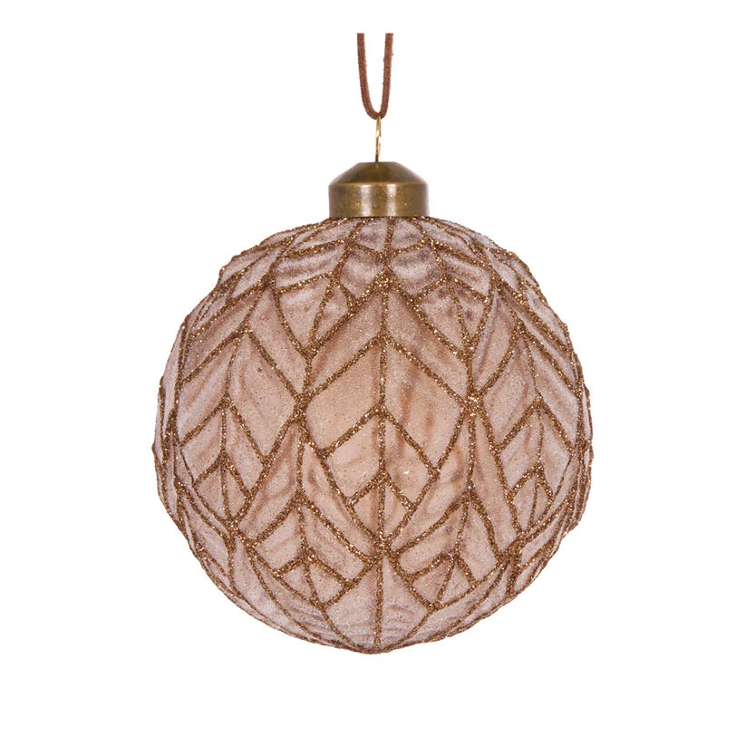 Brown Deco Leaf Bauble