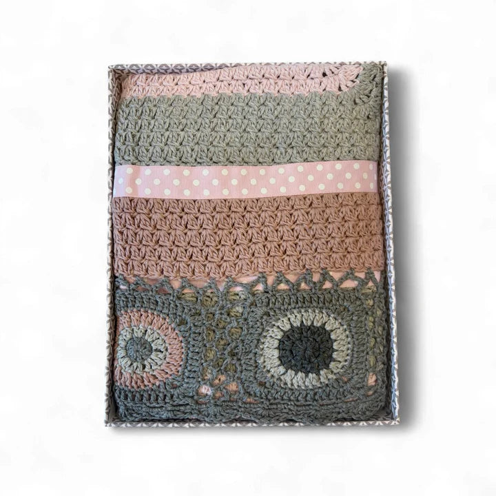 Dusty Pink Hand Crocket Blanket